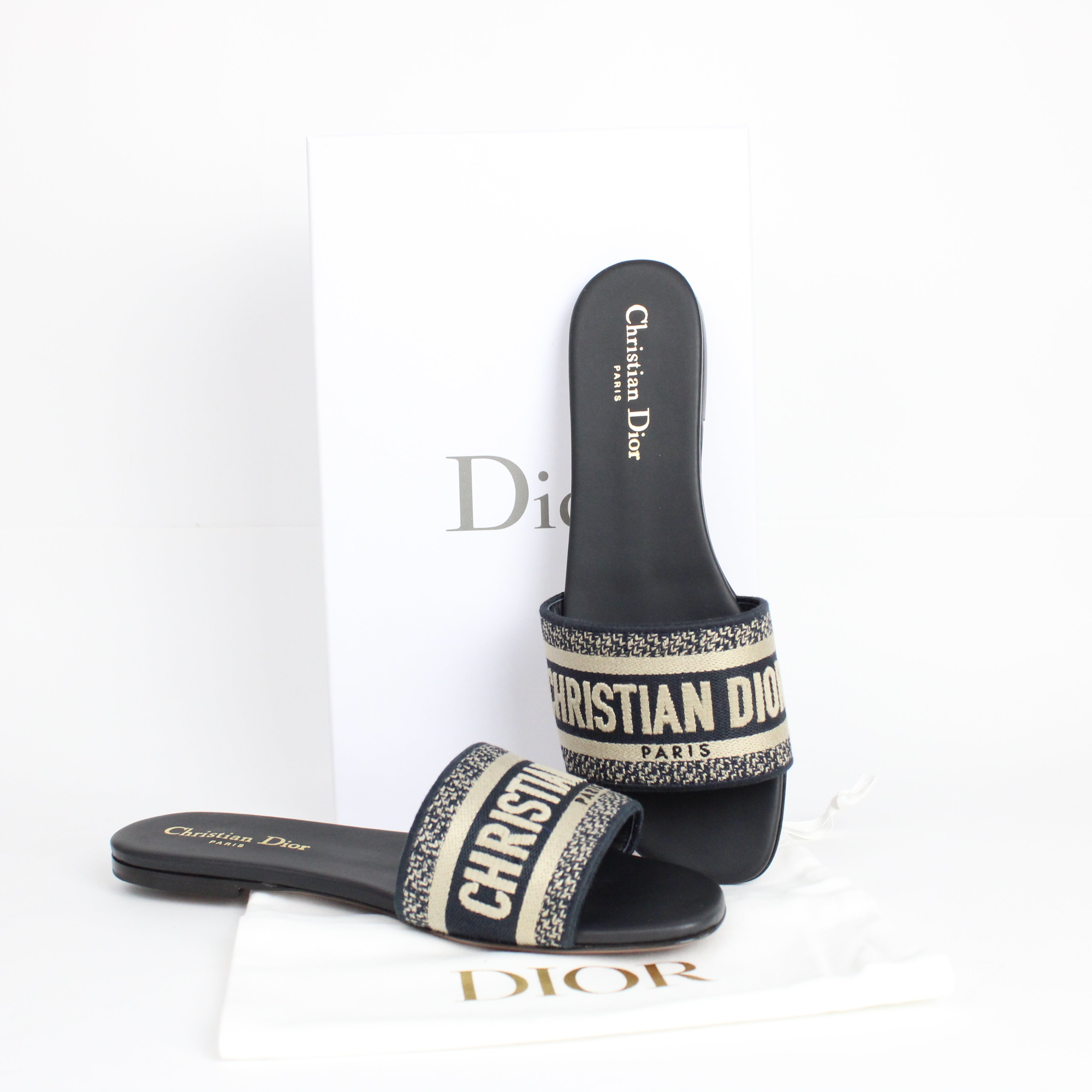 Christian Dior D-Way Blu Taglia 38.5
