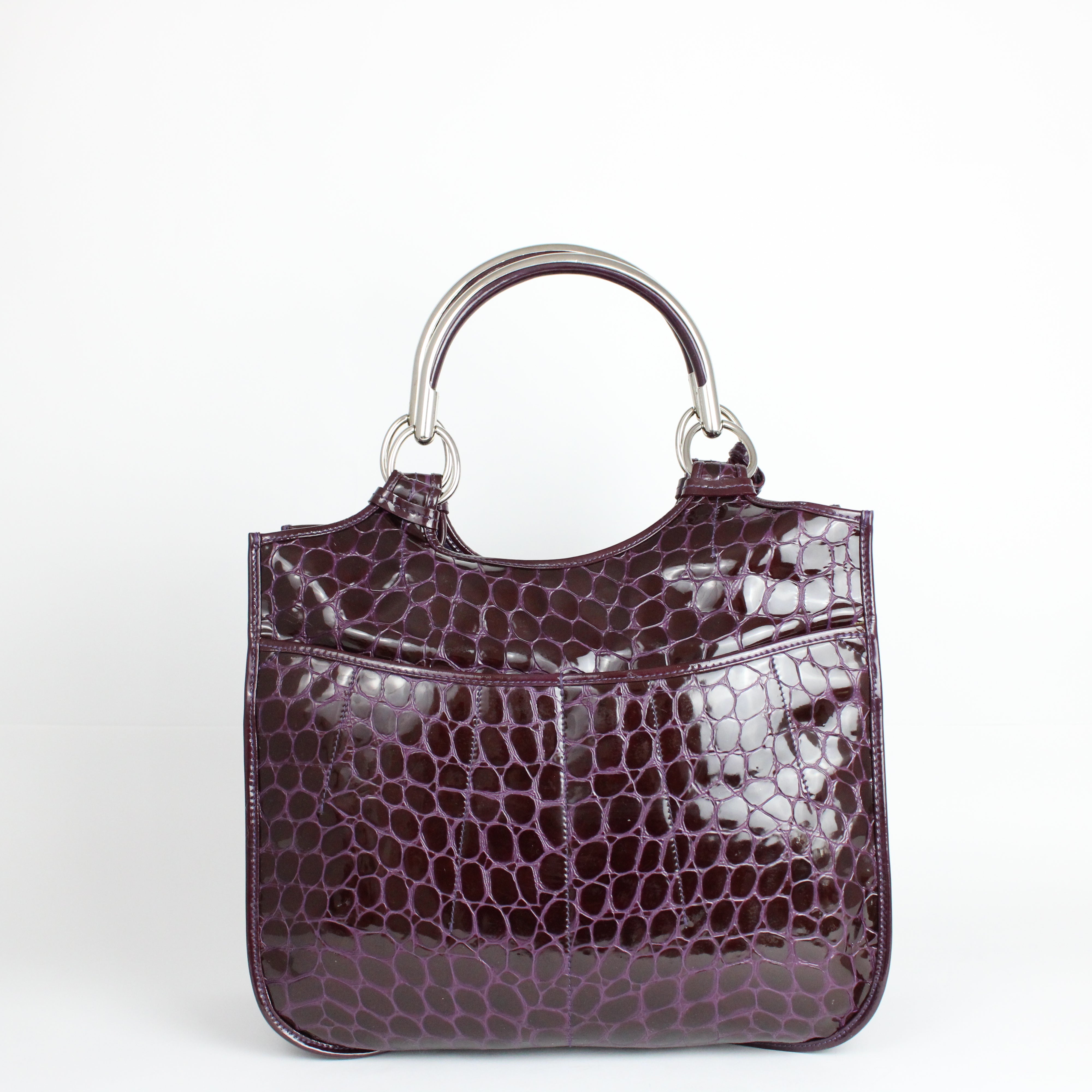 Christian Dior Bag 61 With Bordeaux Crocodile Print