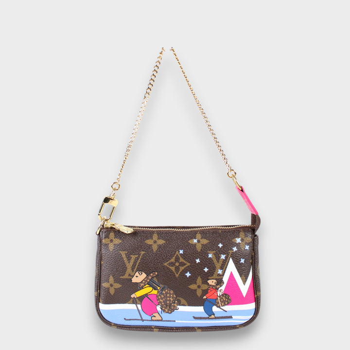 Louis Vuitton Mini Pochette Accessories Bears on Skis