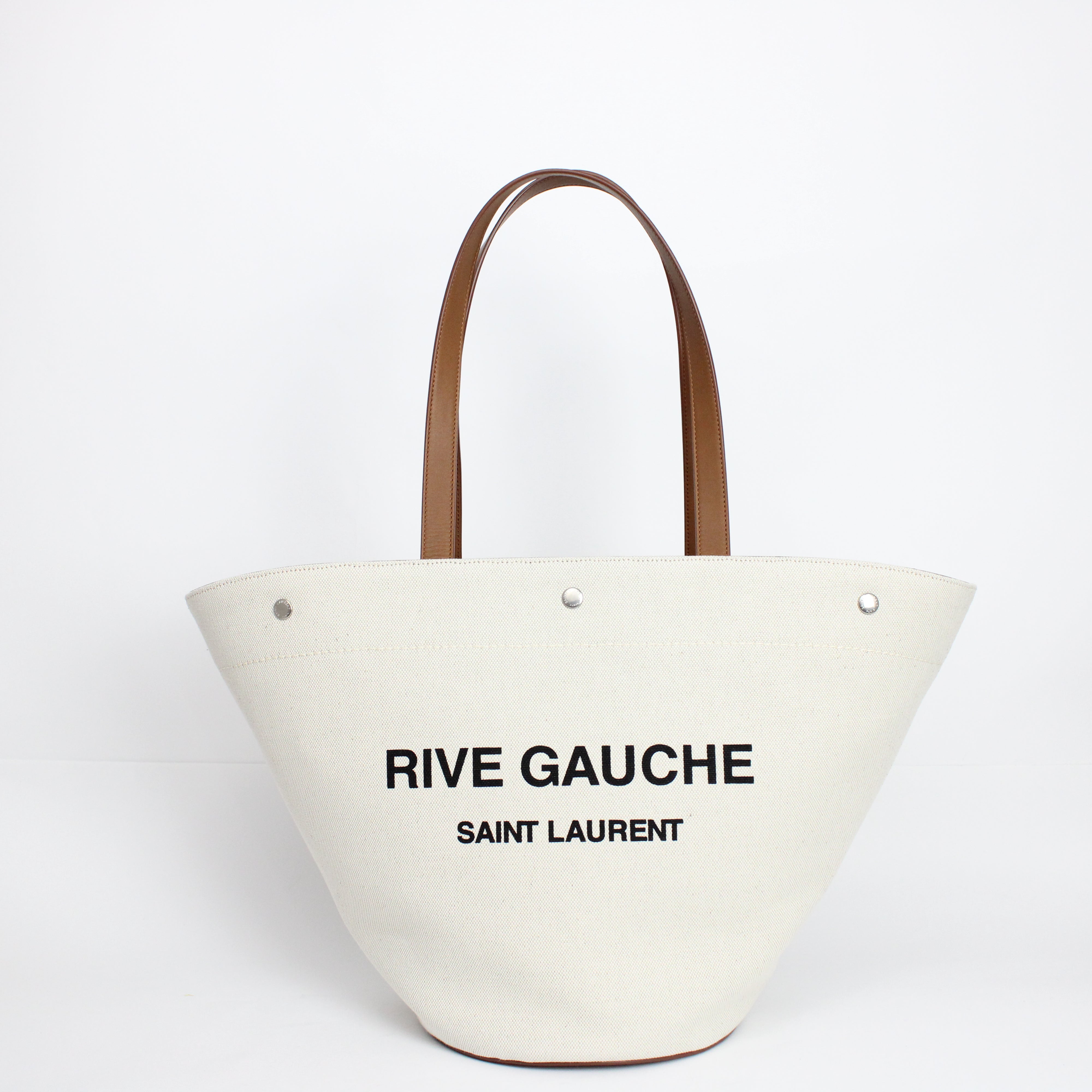 Saint Laurent Shopping Bag Rive Gauche In Canvas