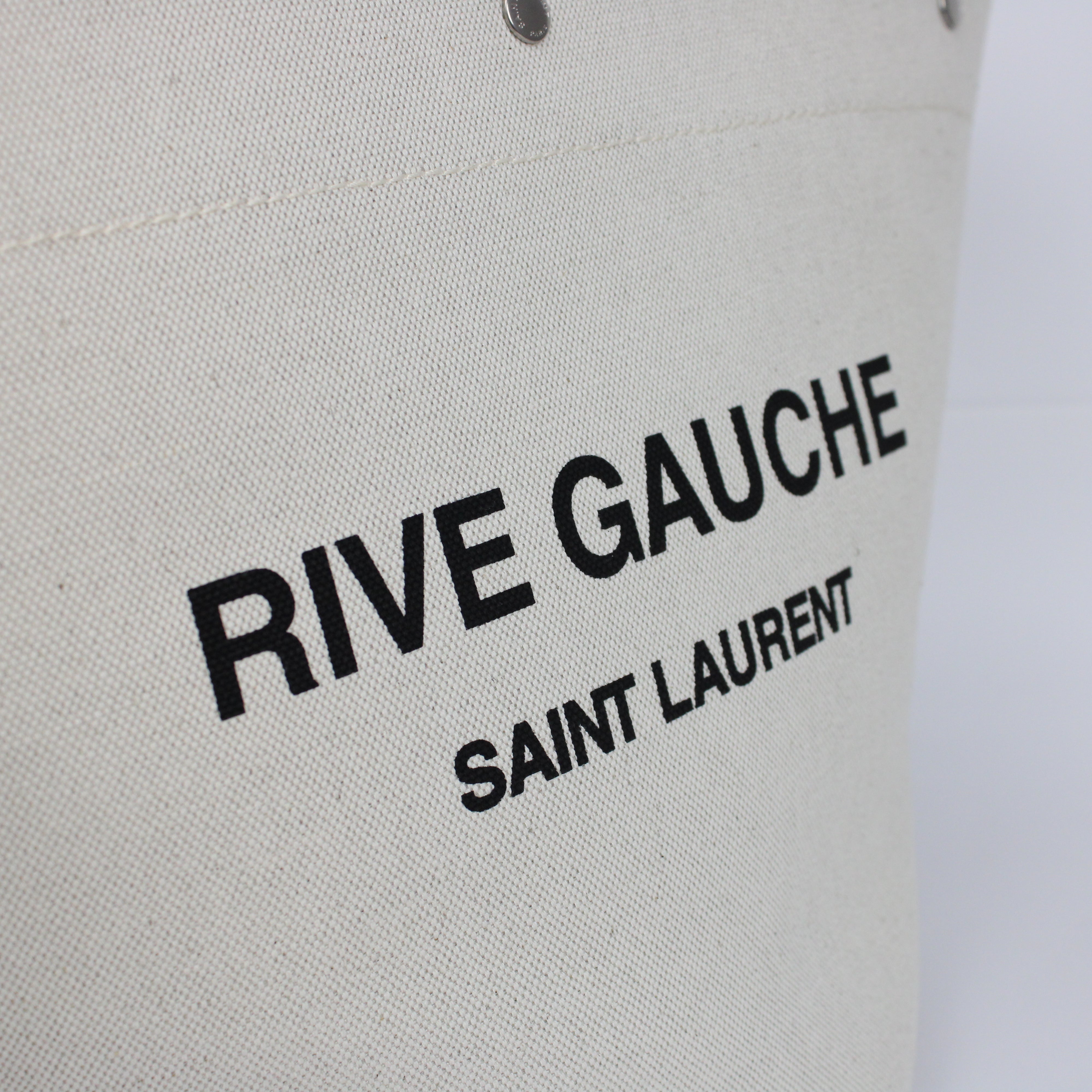 Saint Laurent Shopping Bag Rive Gauche In Canvas