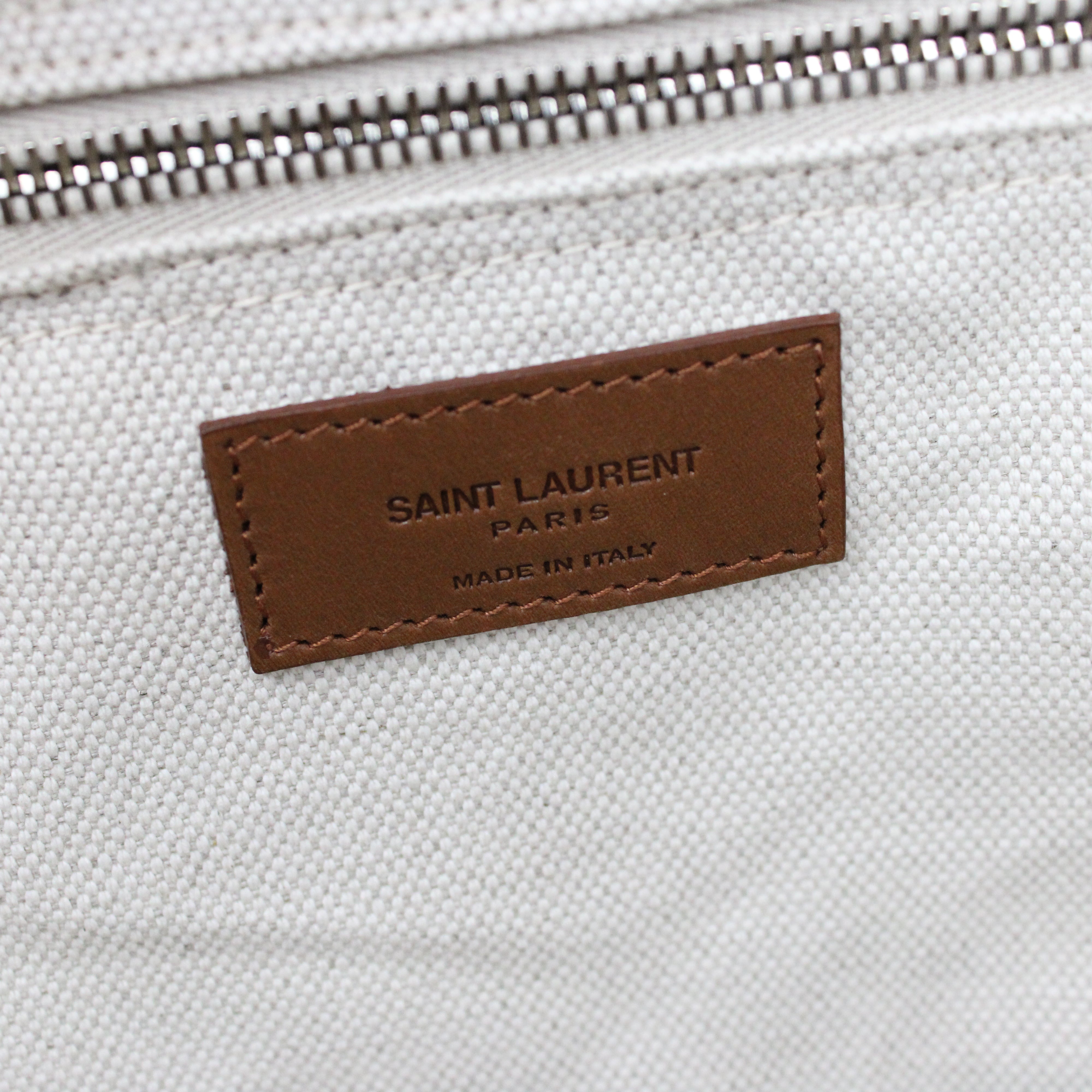 Saint Laurent Shopping Bag Rive Gauche In Canvas