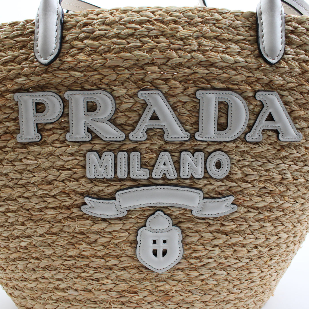 Prada Shopping Bag In Rafia