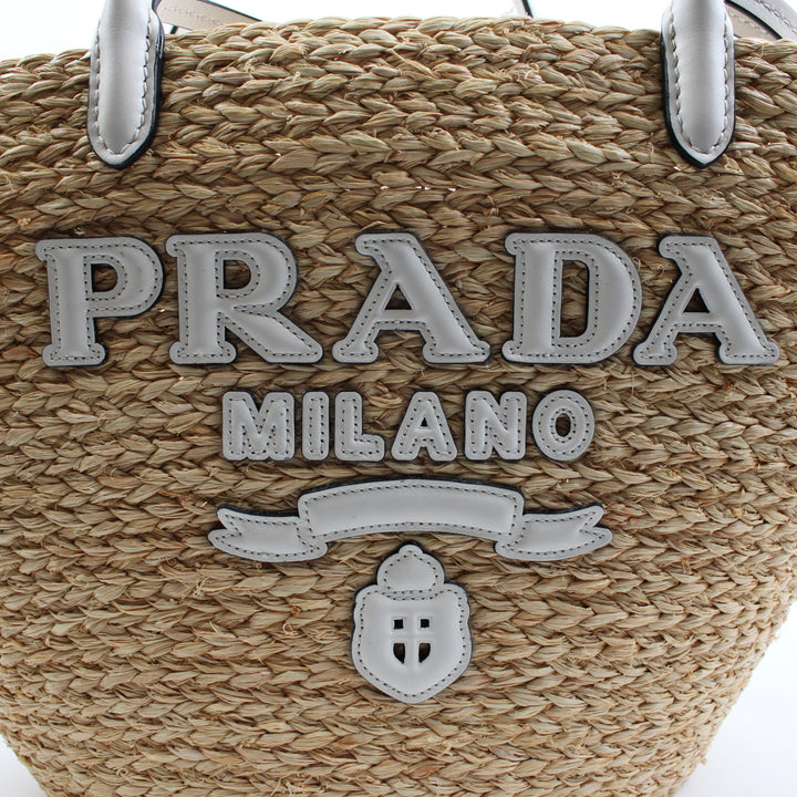 Prada Shopping Bag In Rafia