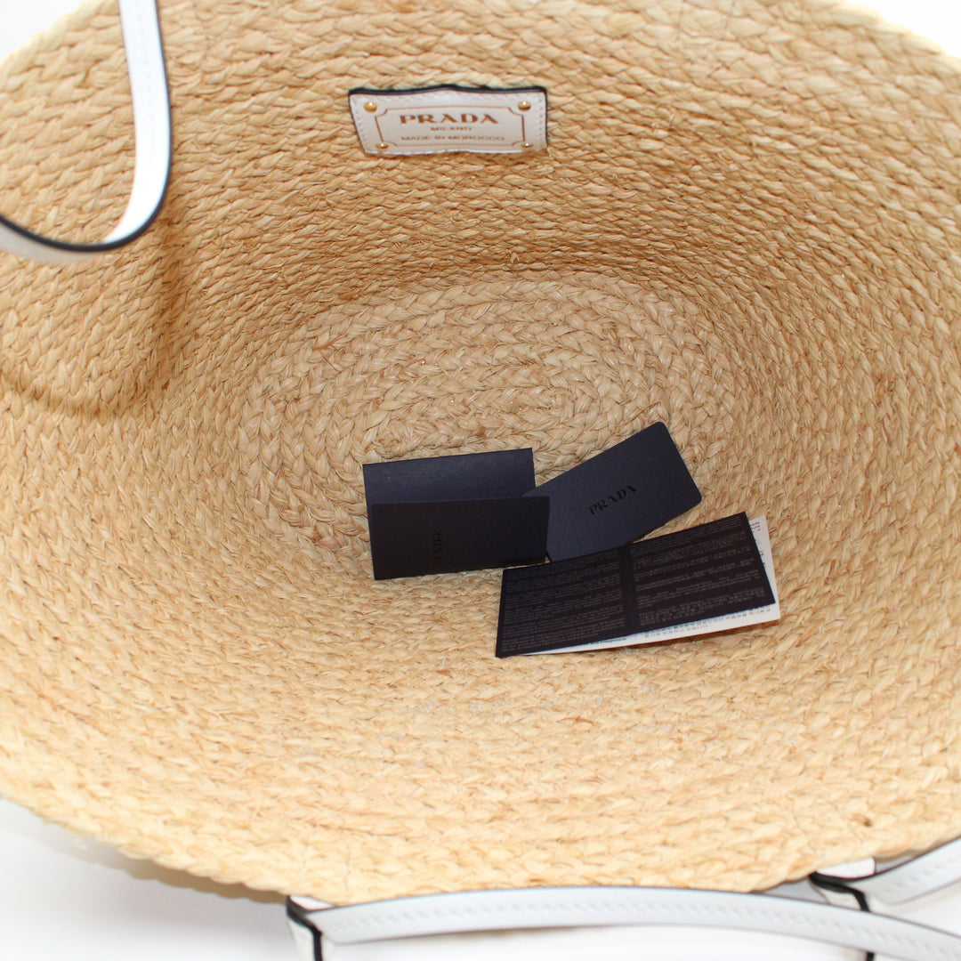 Prada Shopping Bag In Rafia