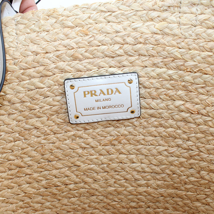 Prada Shopping Bag In Rafia