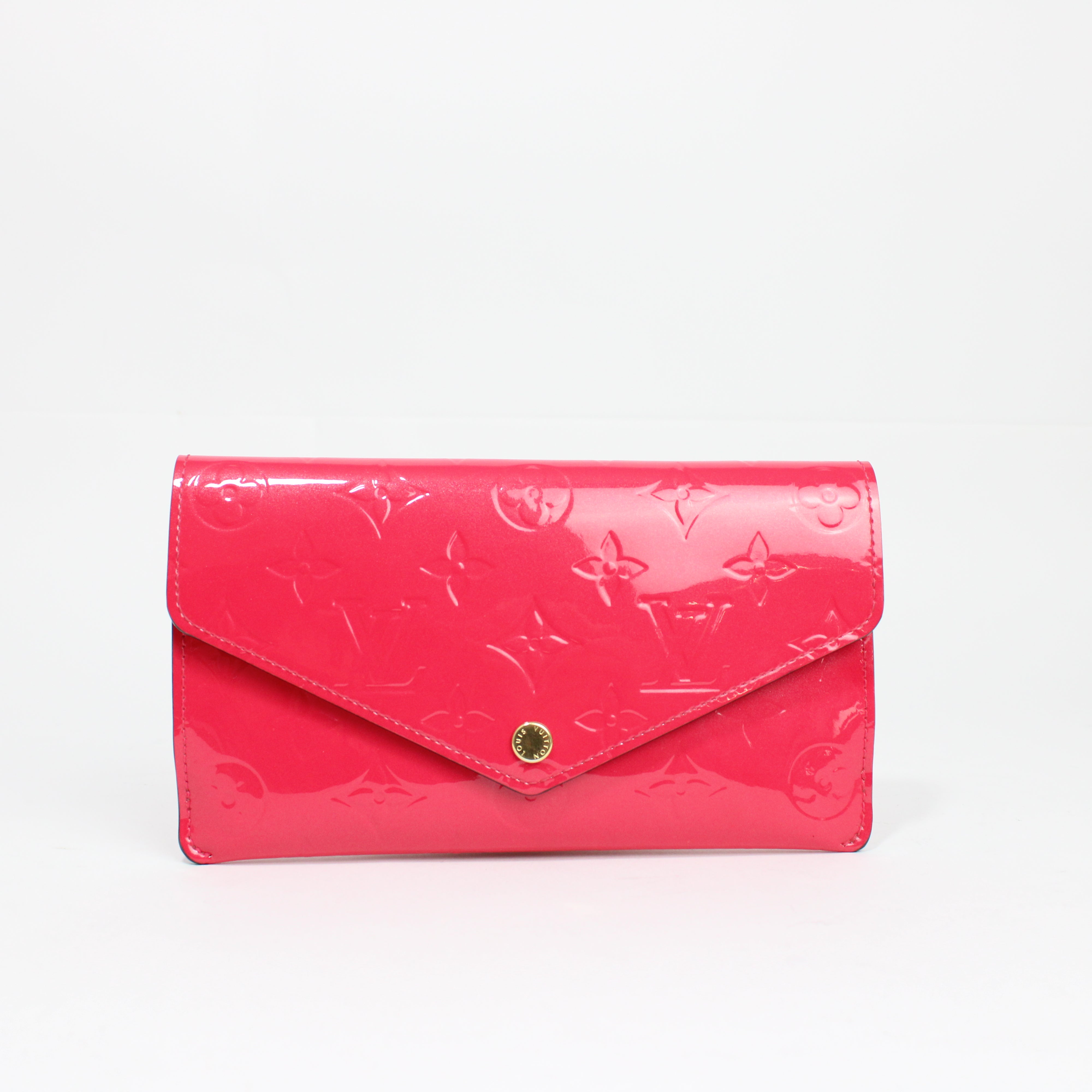 Louis Vuitton Portafoglio Jeanne In Vernice Fucsia Monogram