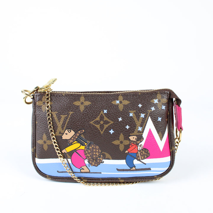 Louis Vuitton Mini Pochette Accessories Bears on Skis