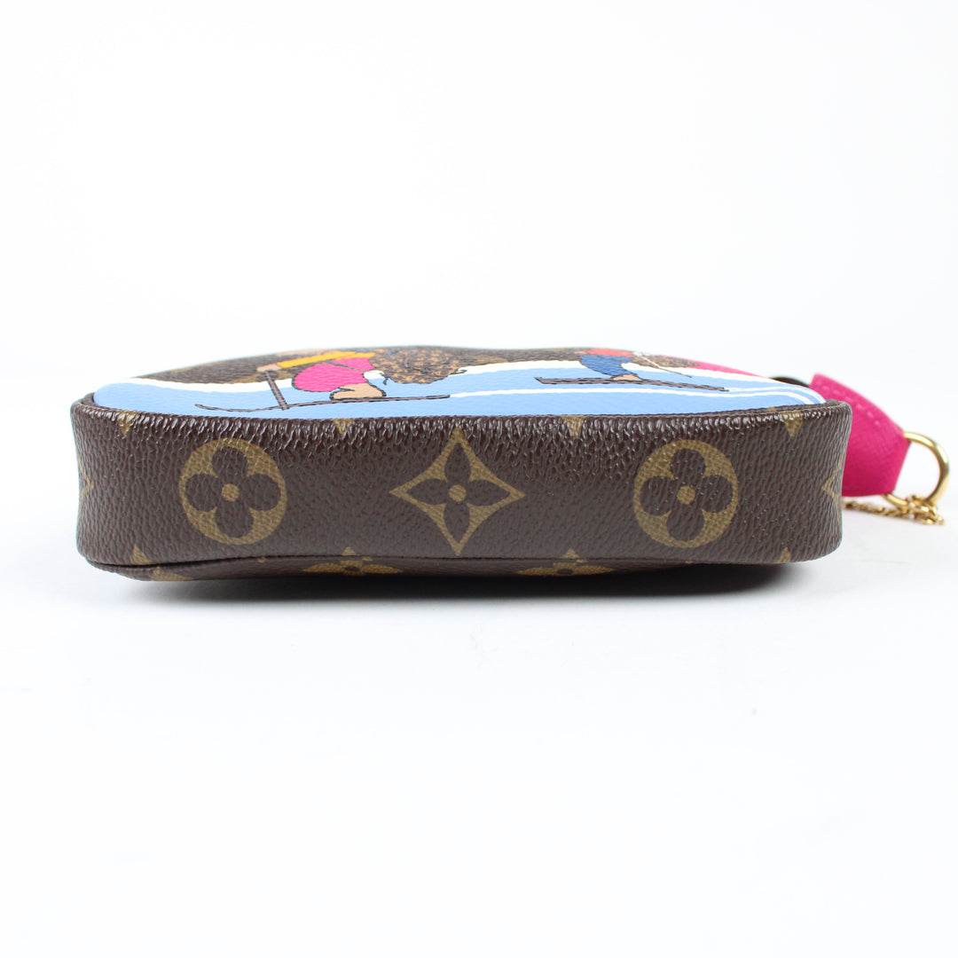 Louis Vuitton Mini Pochette Accessories Bears on Skis