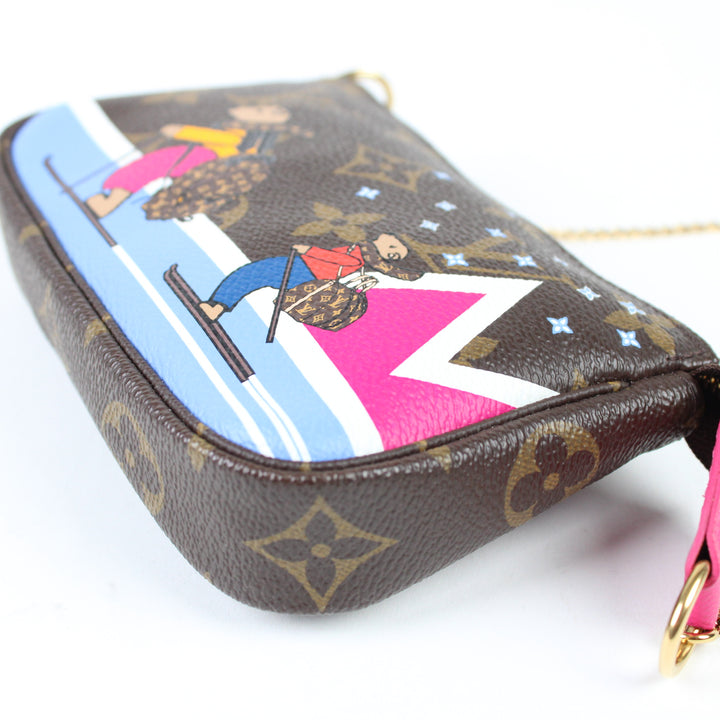 Louis Vuitton Mini Pochette Accessories Bears on Skis