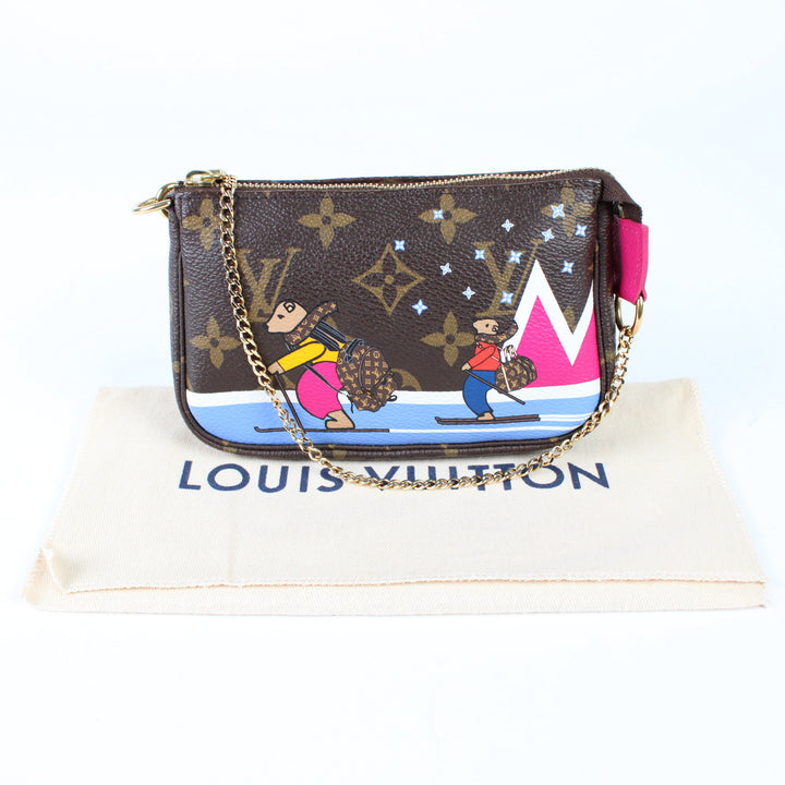 Louis Vuitton Mini Pochette Accessories Bears on Skis