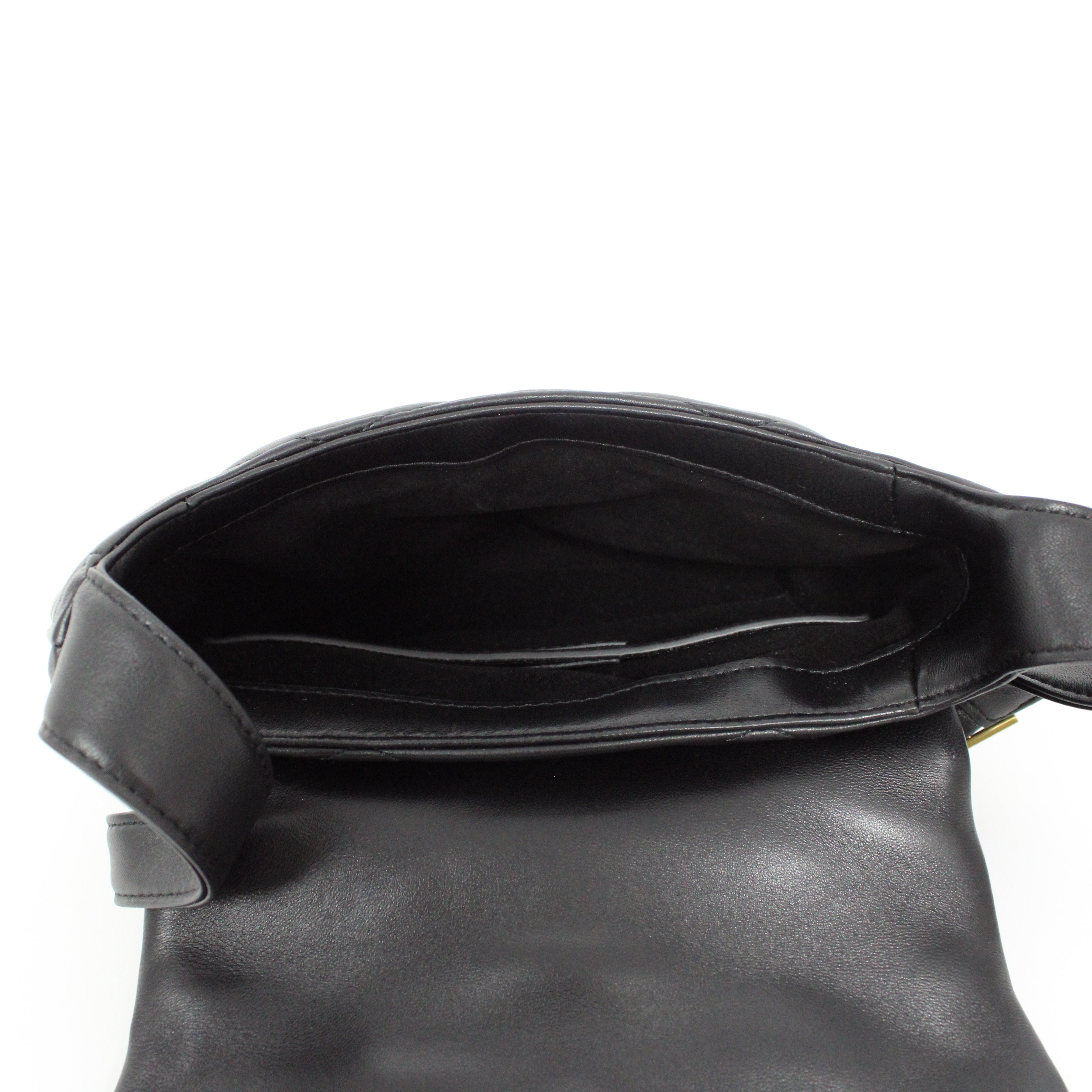 Saint Laurent Hobo Le 57 In Pelle Matelassé Nera