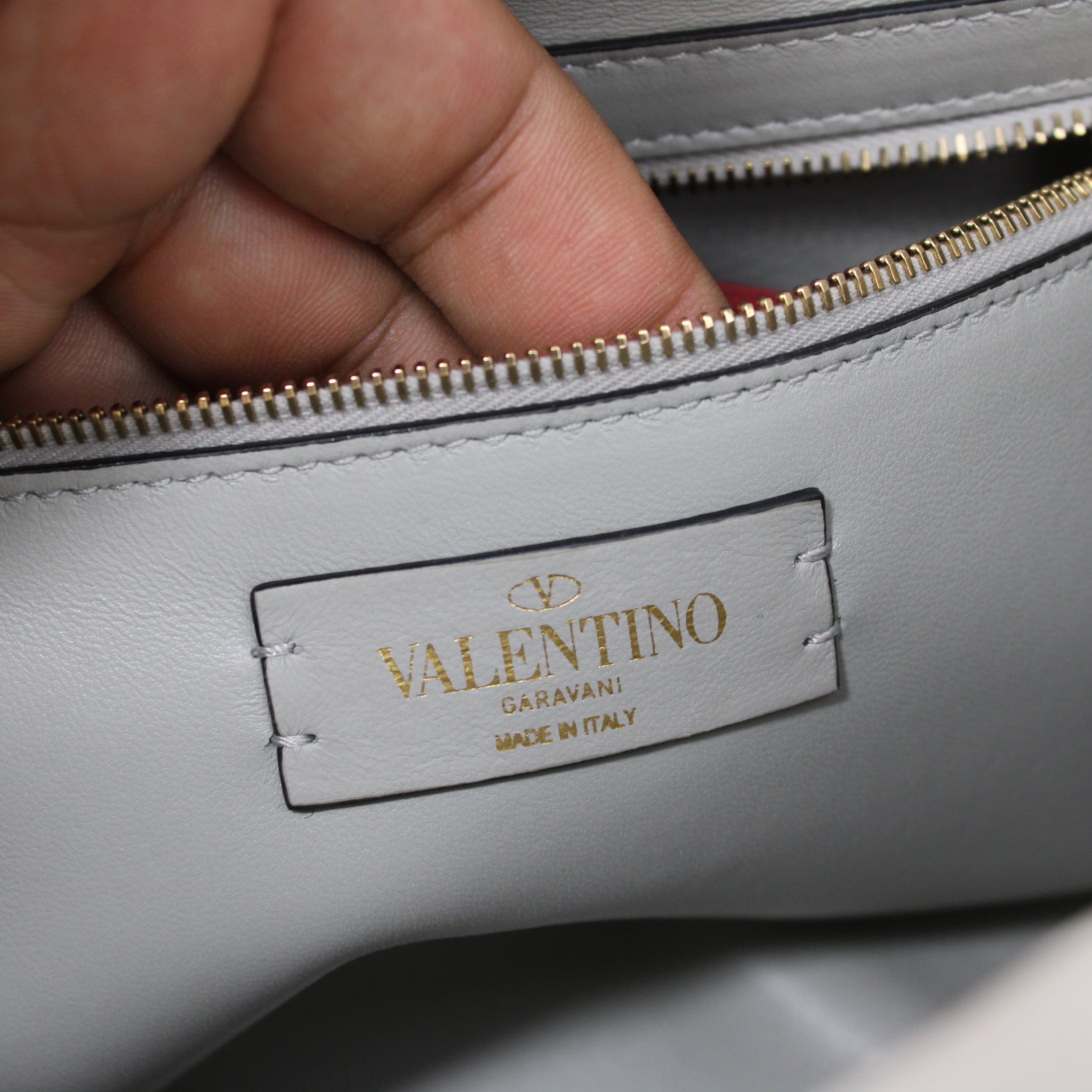 Valentino Garavani Roman Stud Bianca Borsa A Mano