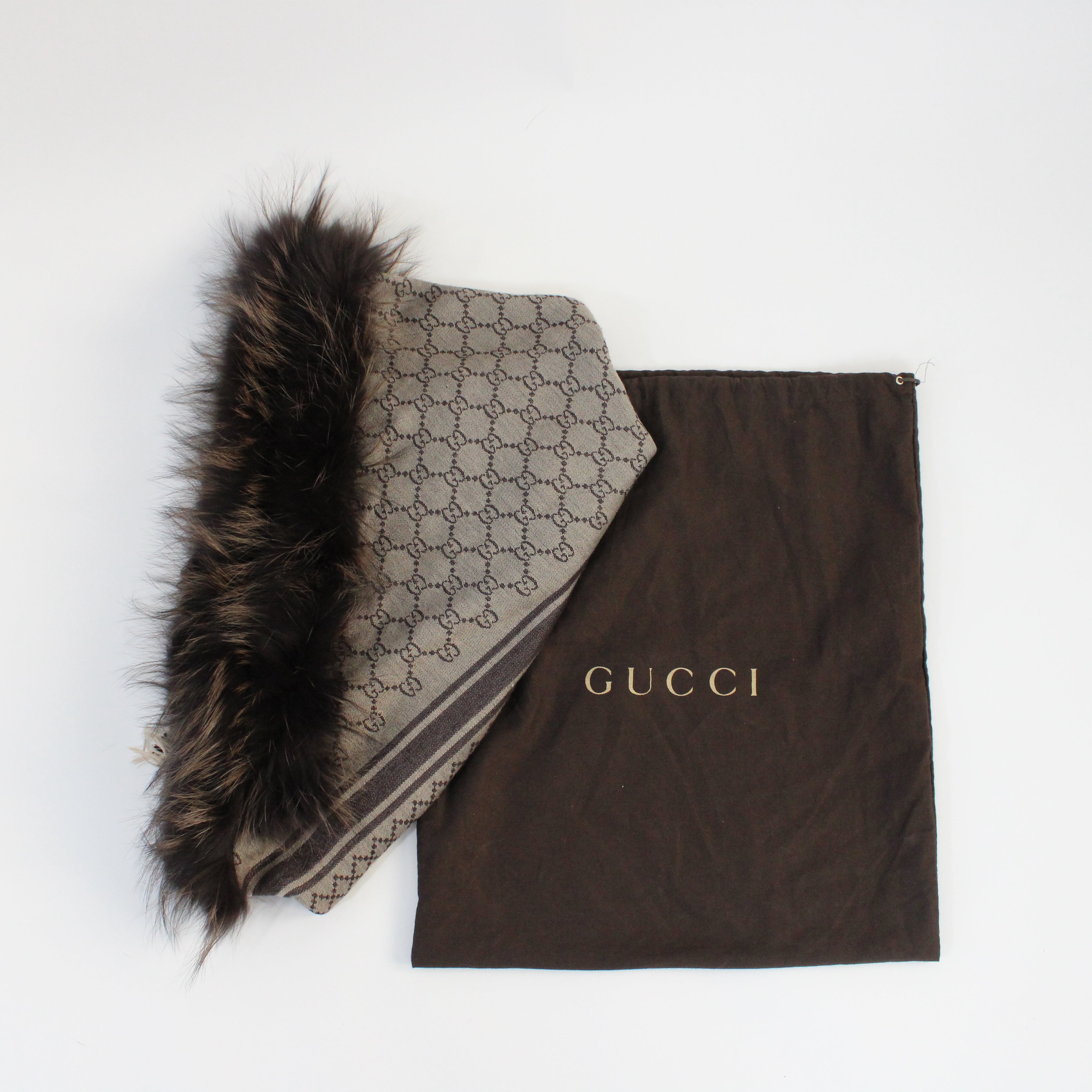 Gucci Sciarpa In Lana Beige