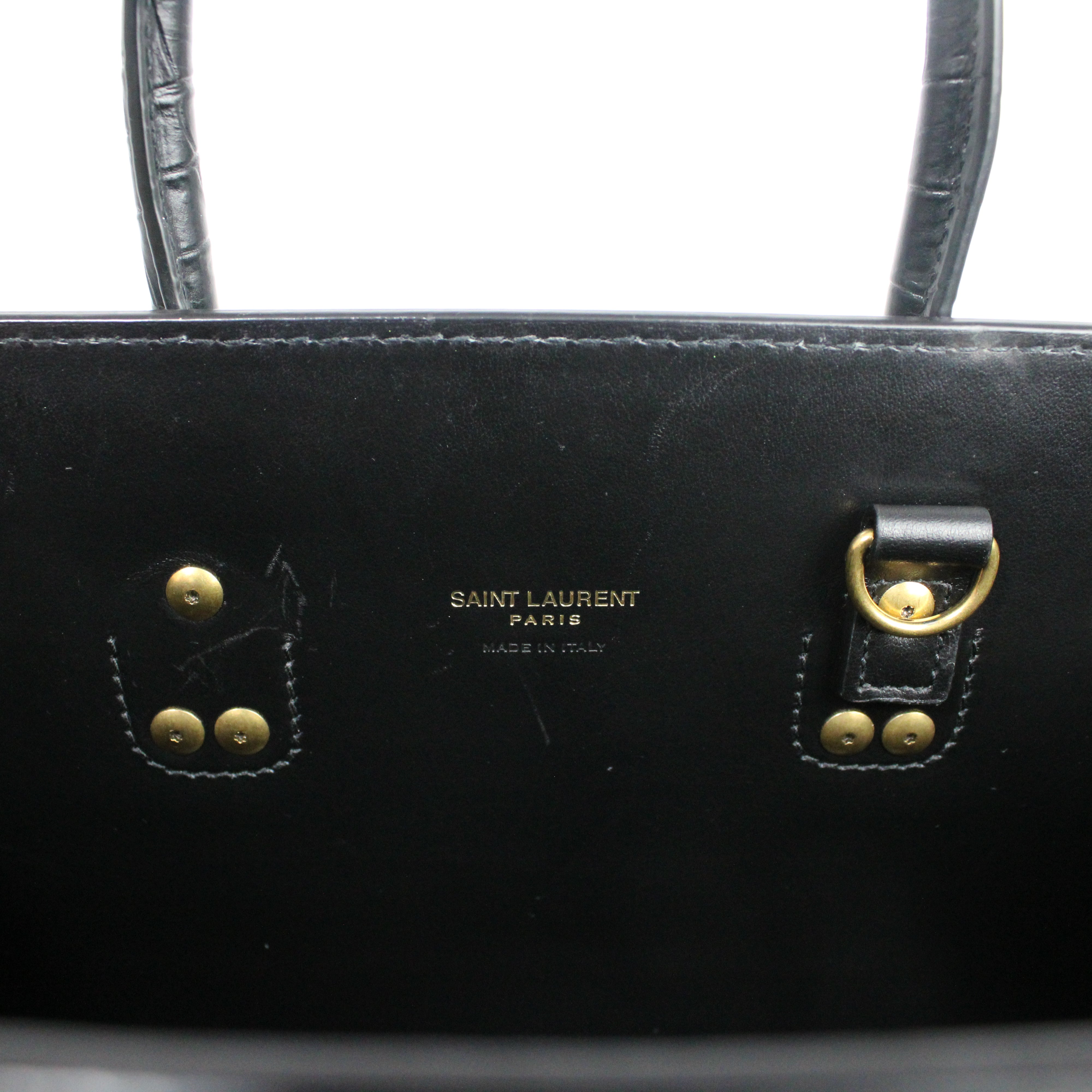 Saint laurent Sac De Jour Baby In Pelle Opaca Goffrata Coccodrillo