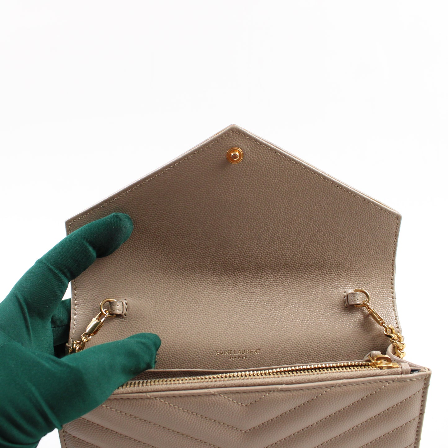 Saint Laurent Cassandre Portafoglio Con Catena