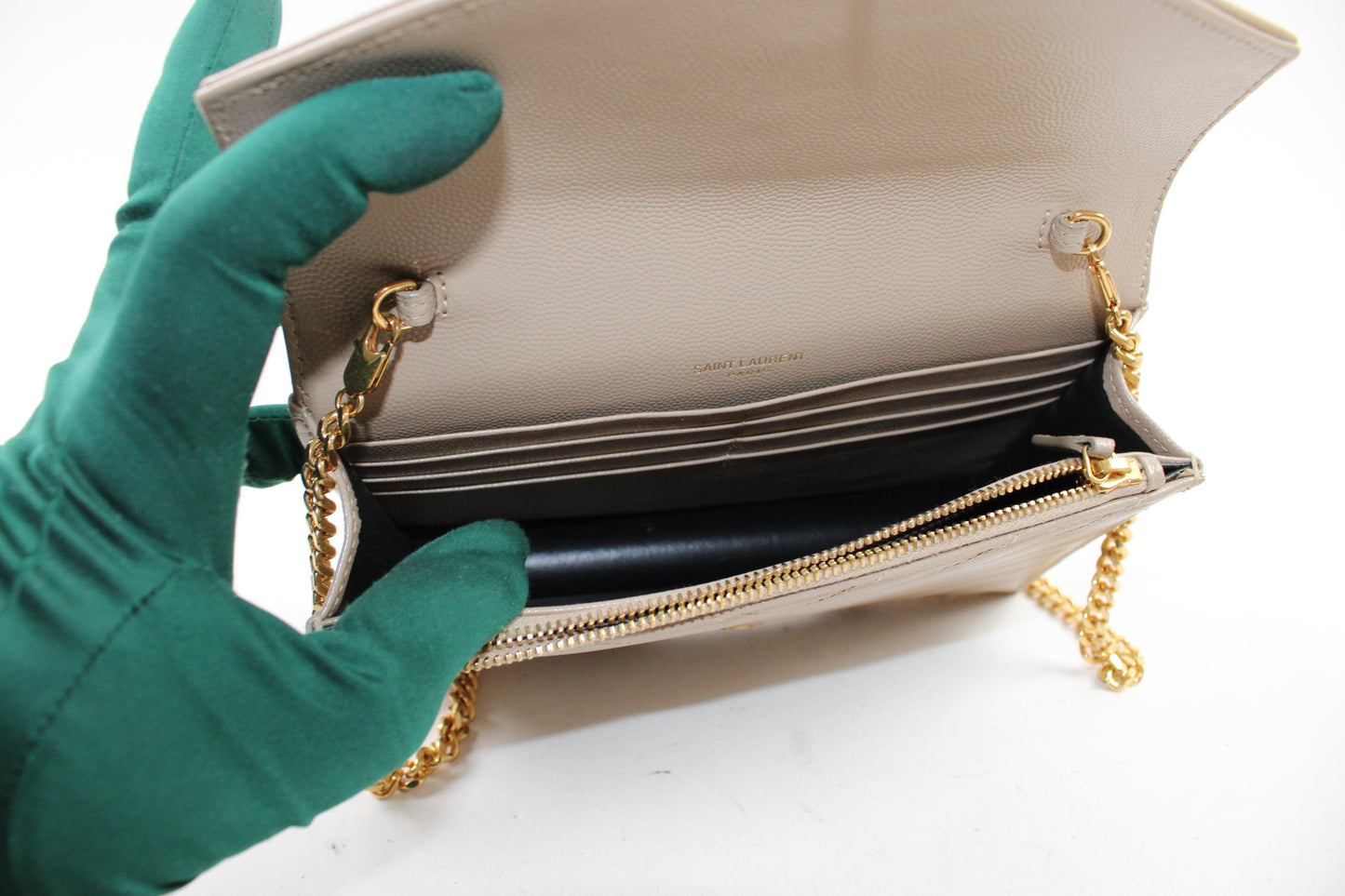 Saint Laurent Cassandre Portafoglio Con Catena
