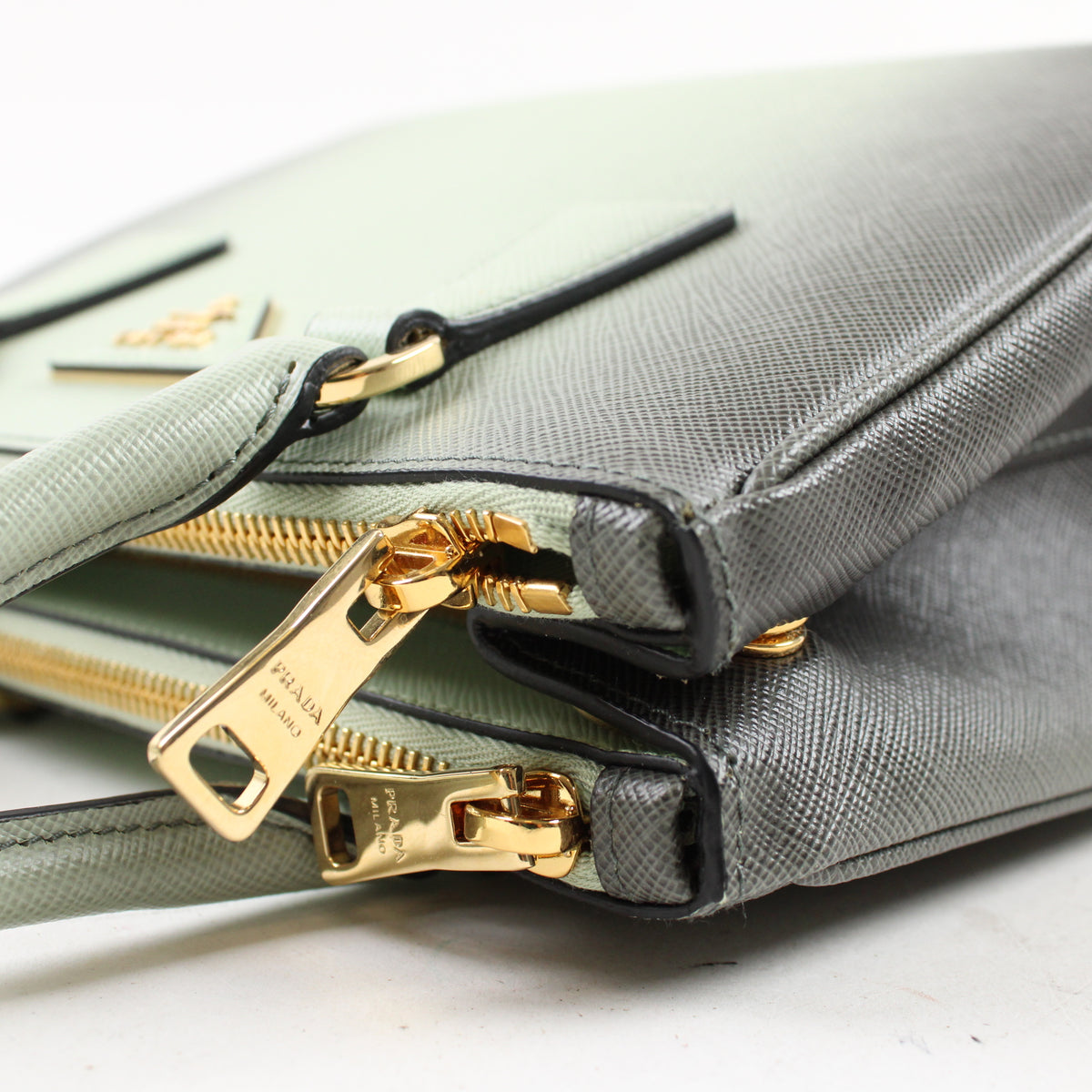 Prada Galleria Small Ombré Verde