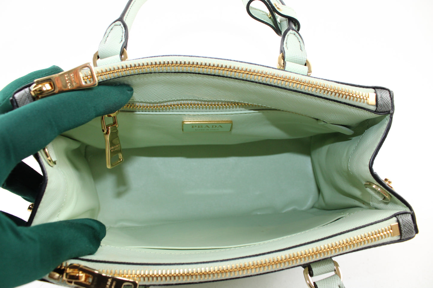 Prada Galleria Small Ombré Verde