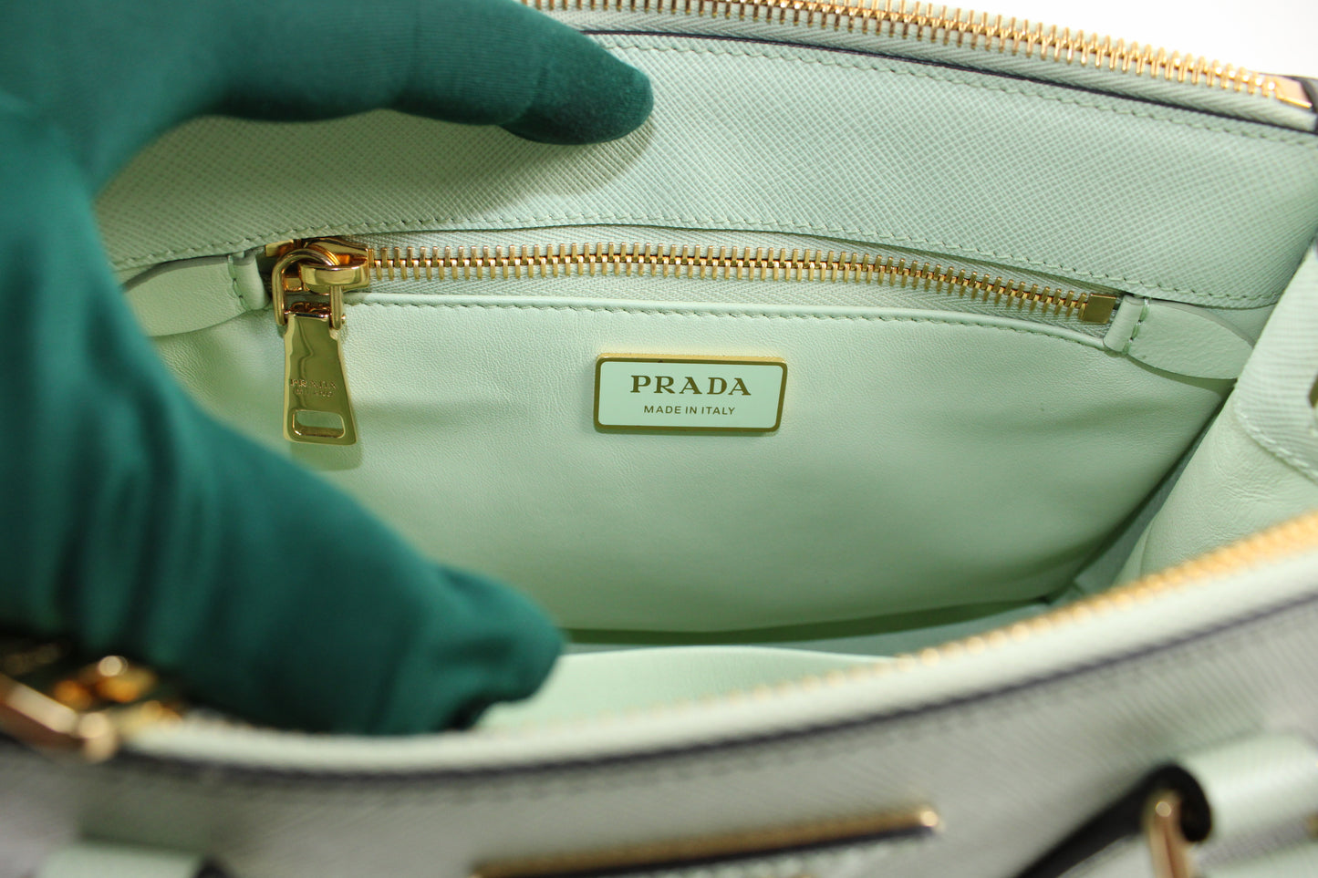 Prada Galleria Small Ombré Verde