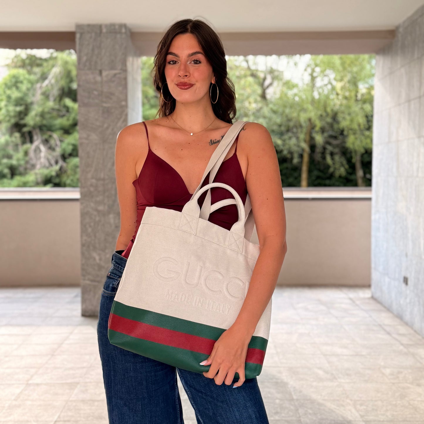 Gucci Ophidia Tote Bag Tricolore
