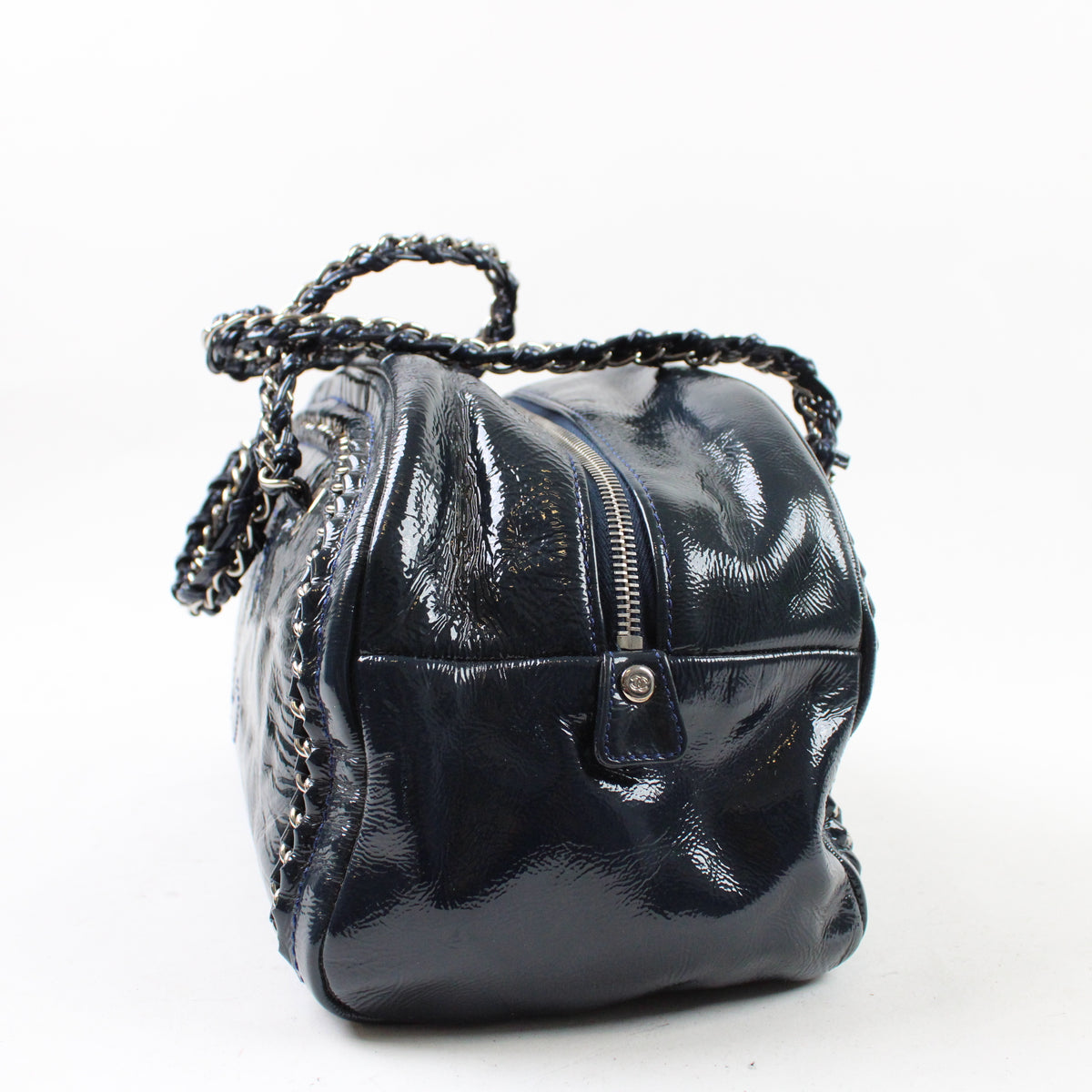 Chanel Luxe Ligne Bowler Bag In Vernice