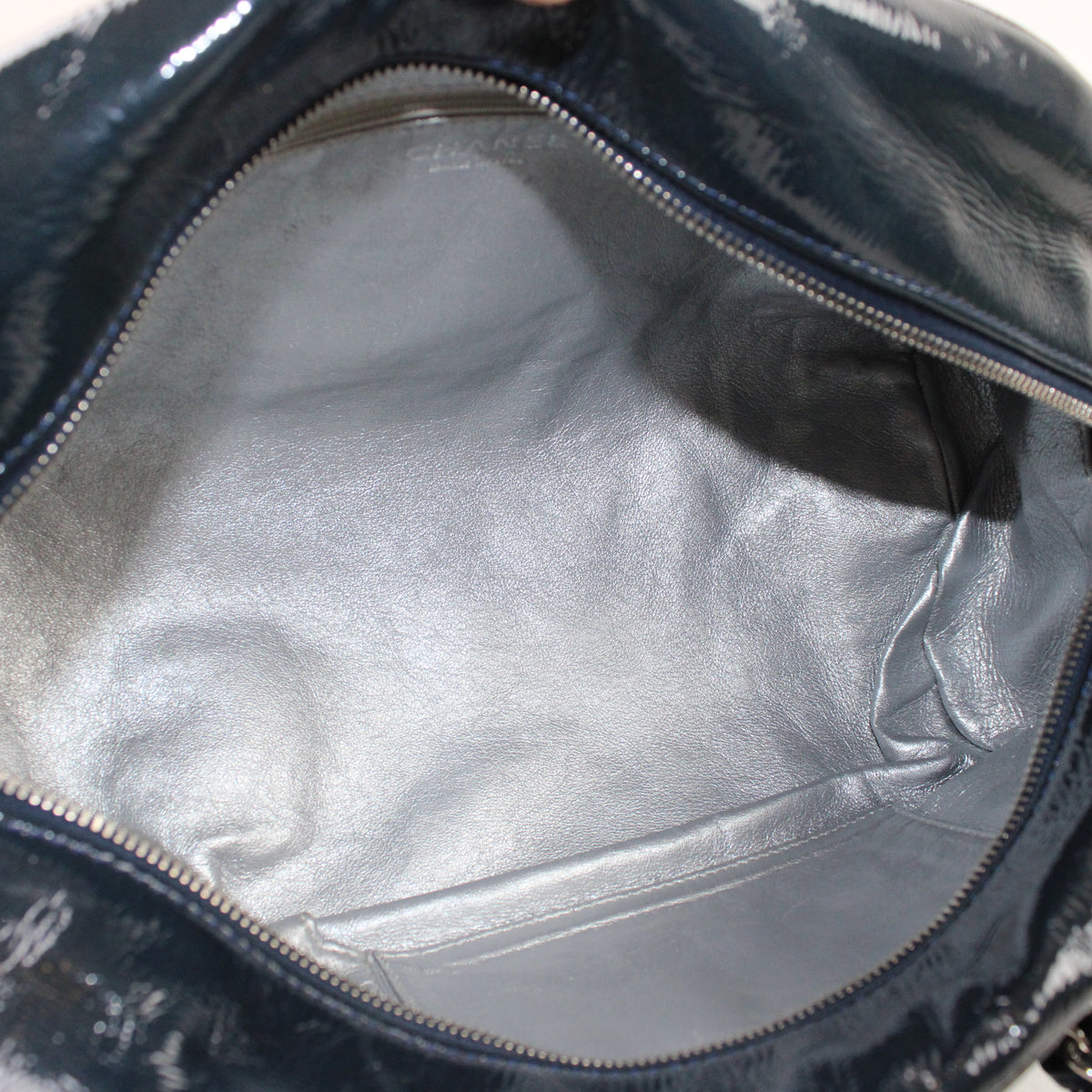 Chanel Luxe Ligne Bowler Bag In Vernice