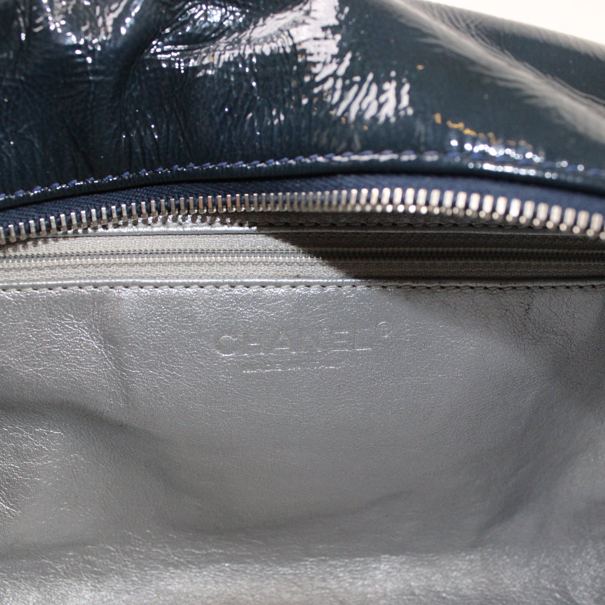 Chanel Luxe Ligne Bowler Bag In Vernice