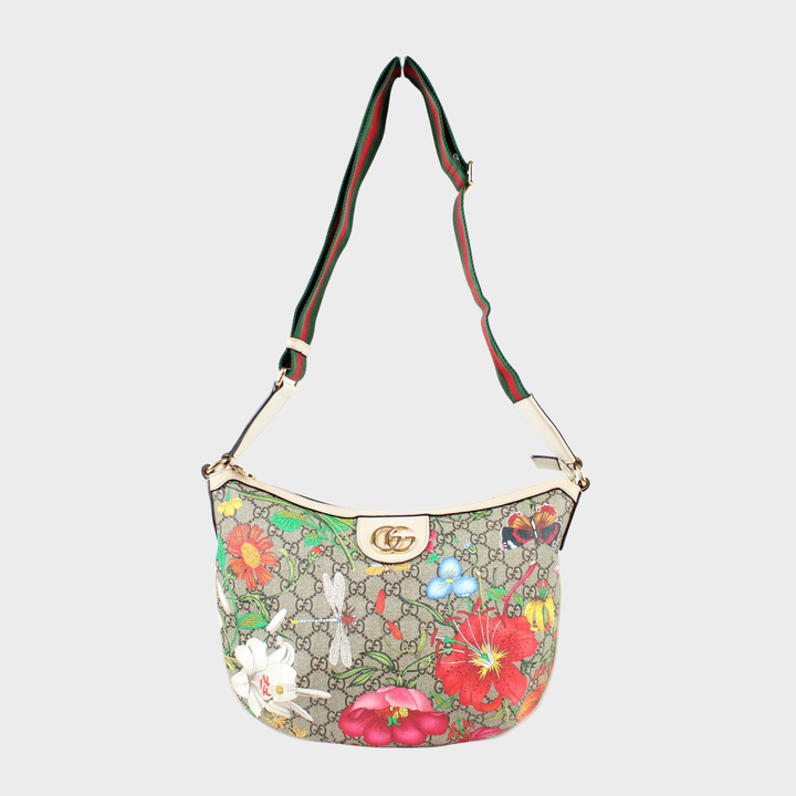Gucci GG Supreme Flora Borsa A Tracolla