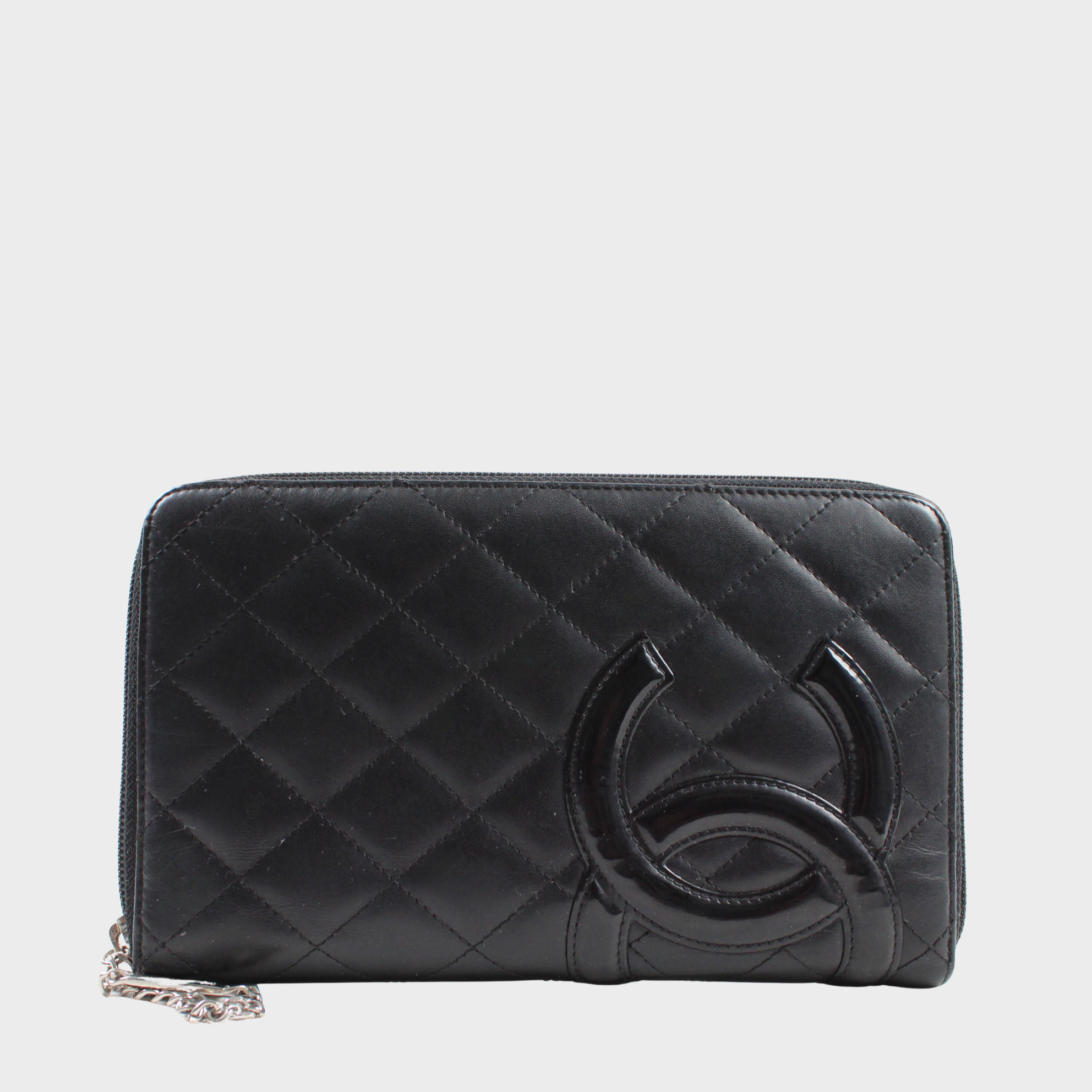 Chanel Cambon Portafoglio Zippy Nero