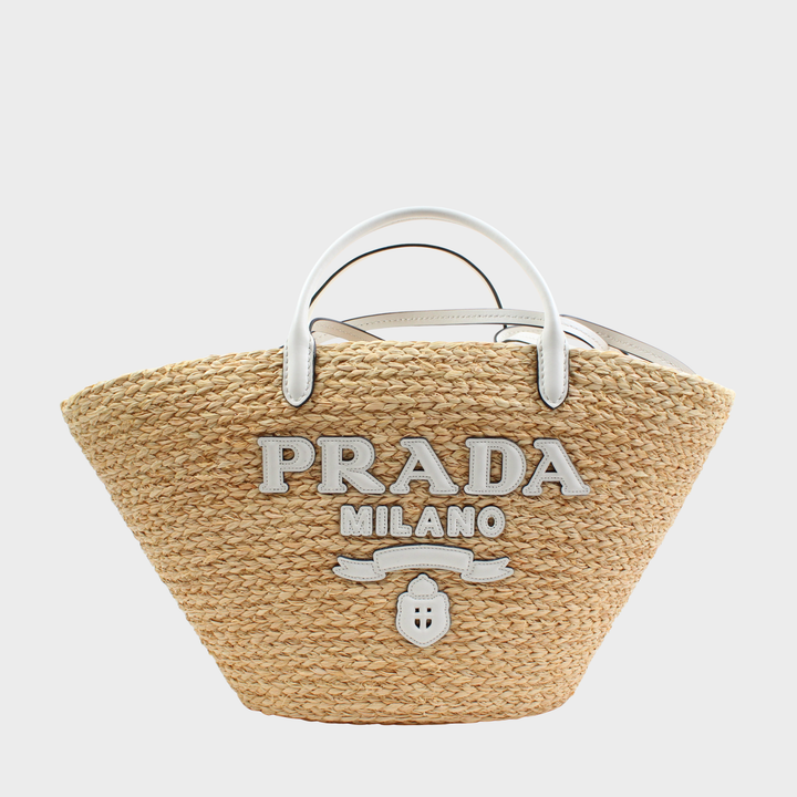 Prada Shopping Bag In Rafia