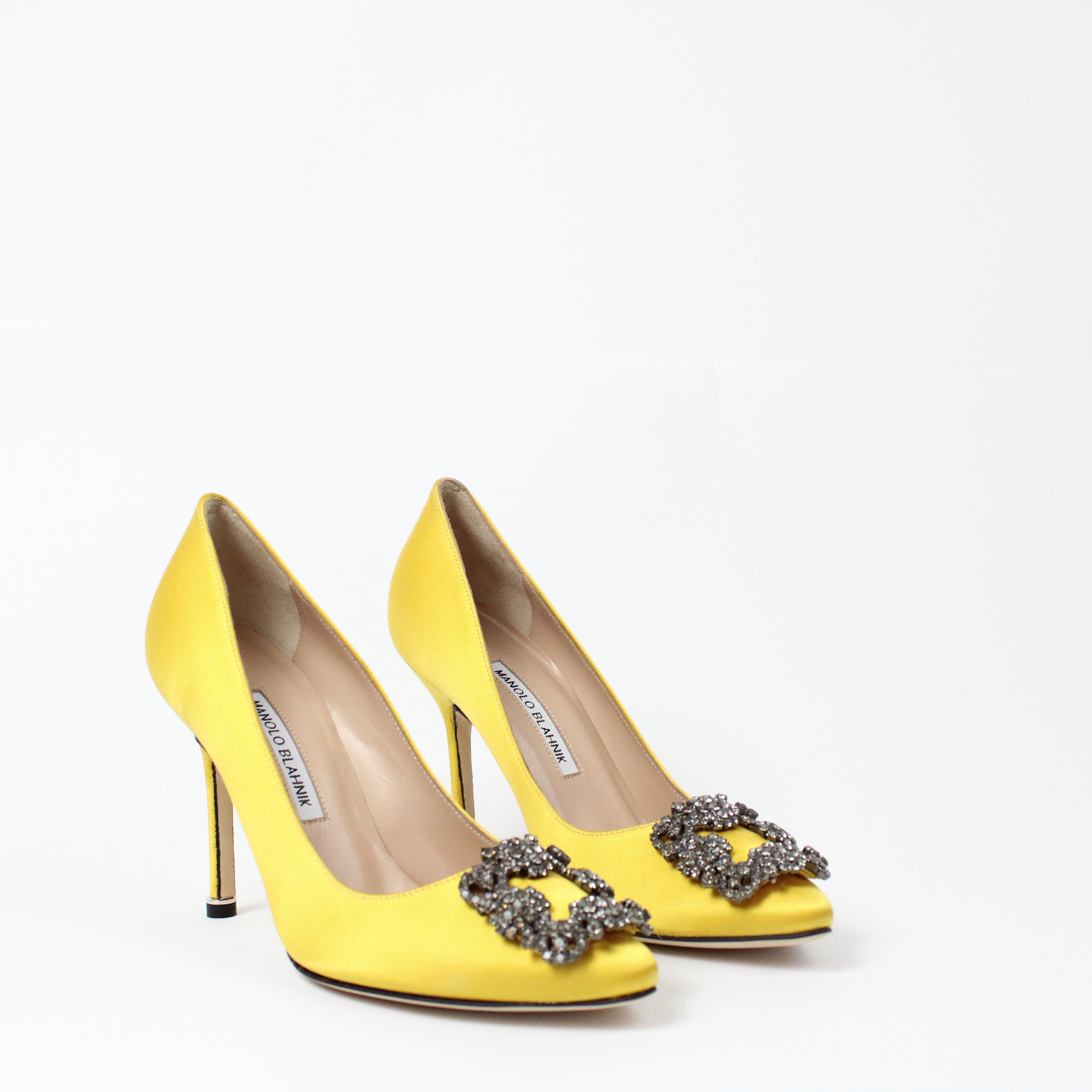 Manolo Blahnik Womens 105mm Heel Yellow 36.5