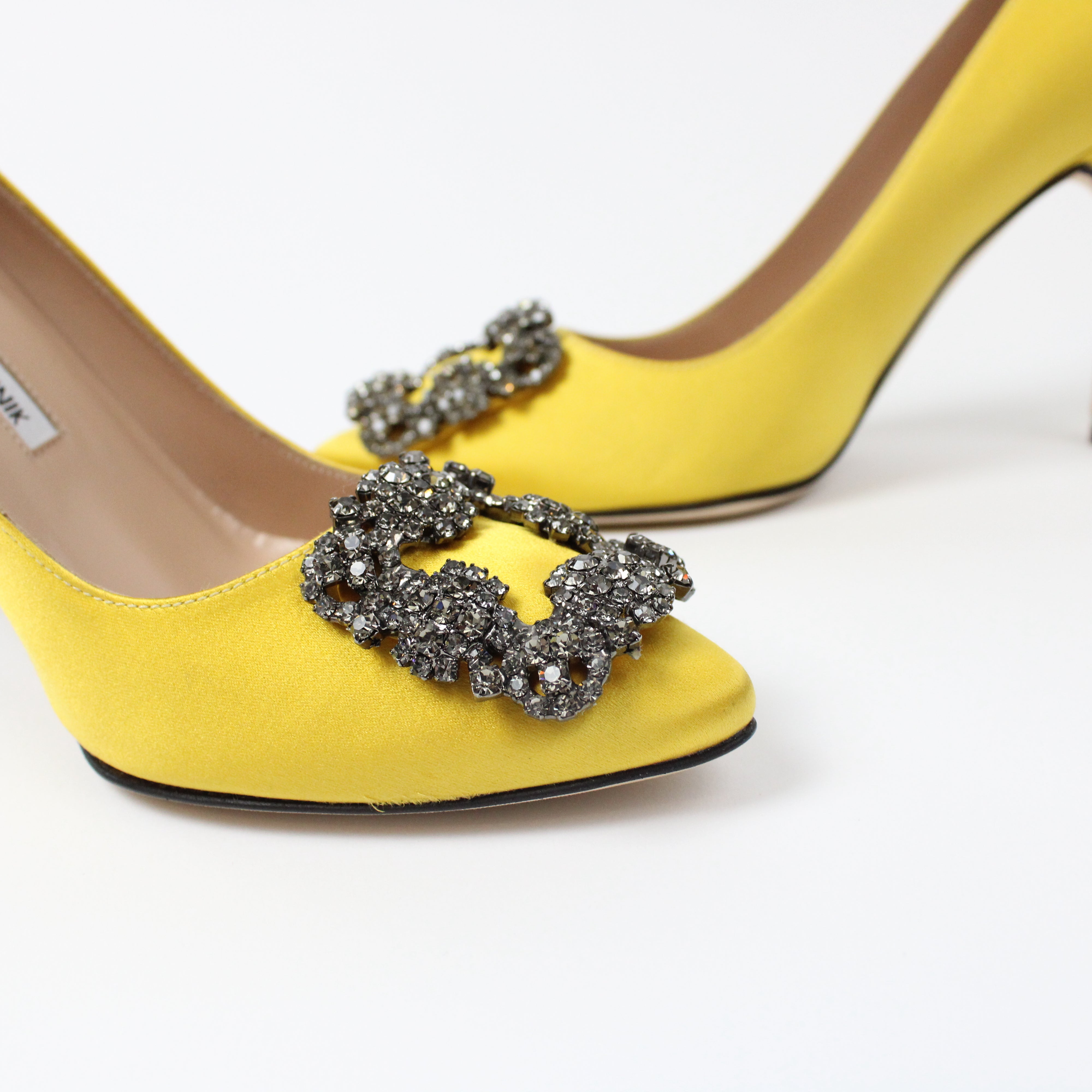 Manolo Blahnik Donna Tacco 105mm Giallo 36.5